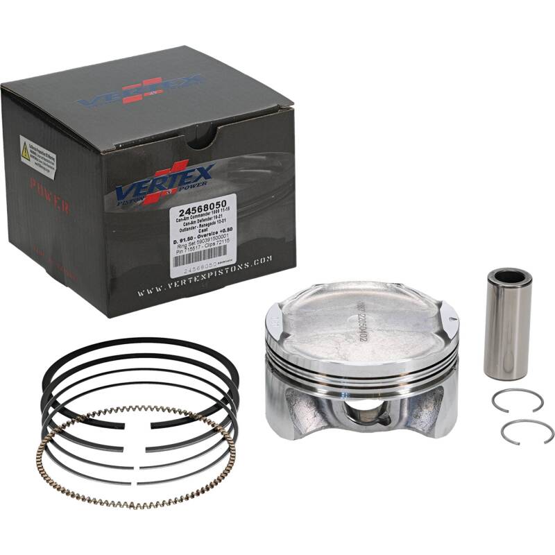 Vertex Piston 11-19 Can-Am Commander 1000 1000cc +0.50mm Oversized Cast Replica Piston Kit Piston Sets - Powersports Vertex Pistons