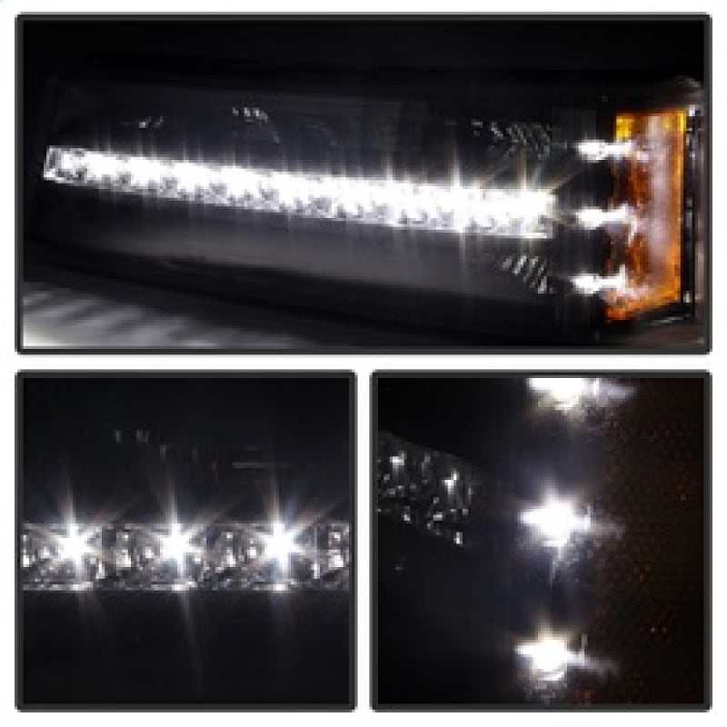 xTune Chevy Silverado 03-06 / Avalanche 02-06 LED Bumper Lights Black CBL-JH-CS03-LED-BK Sidemarkers & Indicators SPYDER
