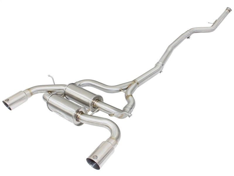 aFe MACHForce XP SS-304 Polish Tip 2.5in Dia Cat Back Exhaust 12-14 BMW 335i (F30) 3.0L (t) Catback aFe
