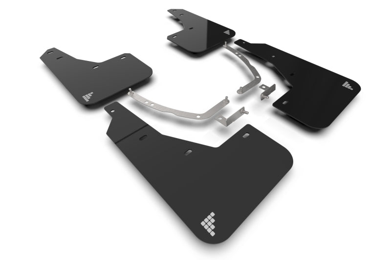 Rally Armor 22-24 Hyundai Ioniq 5 Black UR Mud Flap Silver Battery Logo Mud Flaps Rally Armor