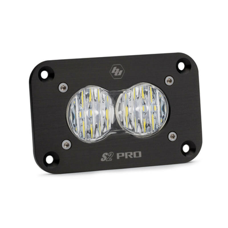Baja Designs S2 Pro Flush Mount Wide Cornering Pattern LED Work Light - Clear Light Bars & Cubes Baja Designs