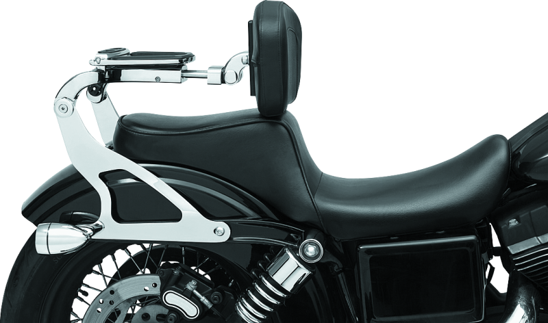 Kuryakyn Fixed Mounts Multi-Purpose Driver/Passenger Backrest 06-17 Dyna Models Chr (No Mount) Seats Kuryakyn