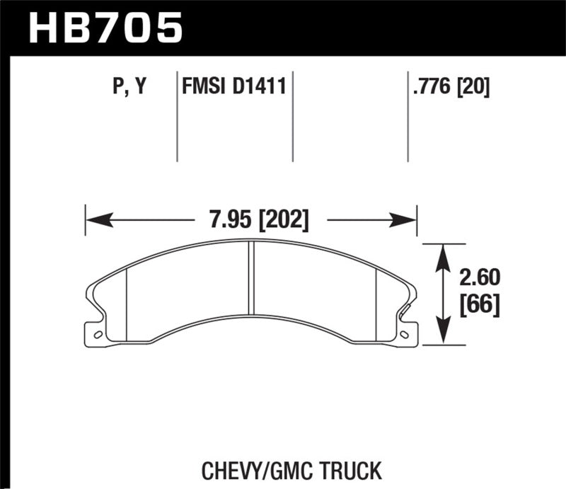 Hawk Chevy/GMC Express/Silverado/Savana/Sierra 15/25/35/4500 SuperDuty Rear LTS Brake Pads Brake Pads - OE Hawk Performance