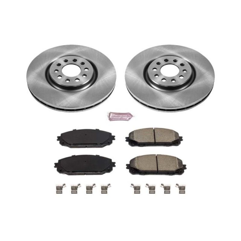 Power Stop 17-19 Jeep Cherokee Front Autospecialty Brake Kit Brake Kits - OE PowerStop