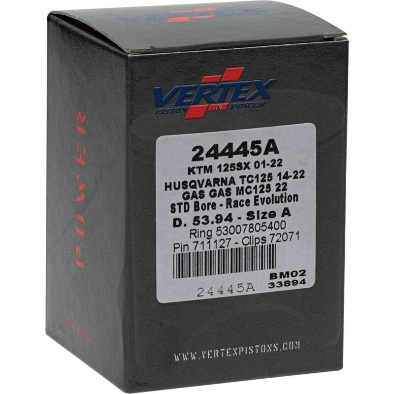 Vertex Piston 01-24 KTM 125 SX 125cc Cast Race Evolution Piston Kit Piston Sets - Powersports Vertex Pistons