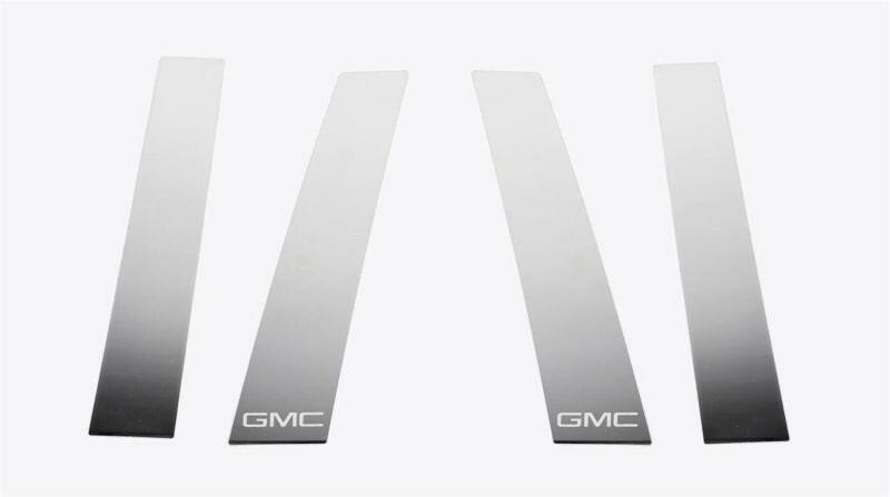 Putco 19-20 GMC Sierra Fits Double Cab and Crew Cab - GMC Etching SS Pillar Posts Exterior Trim Putco
