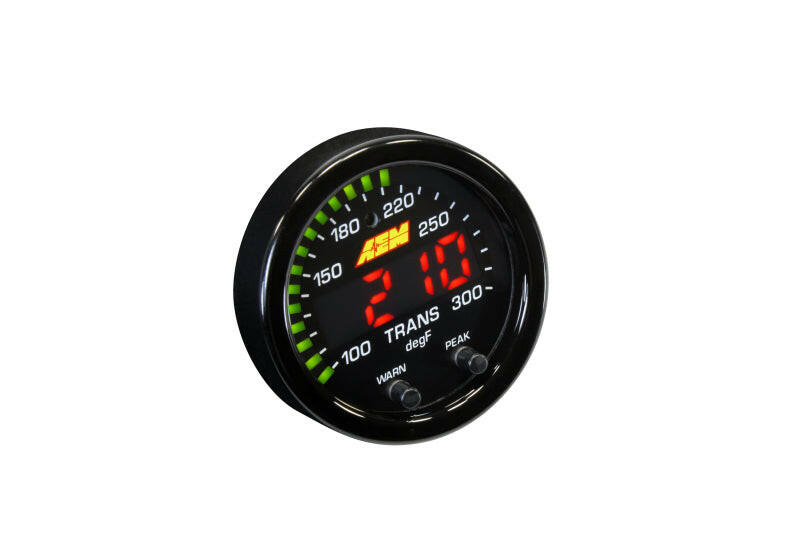 AEM X-Series Temperature 100-300F Gauge Kit (ONLY Black Bezel and Water Temp. Faceplate) Gauges AEM