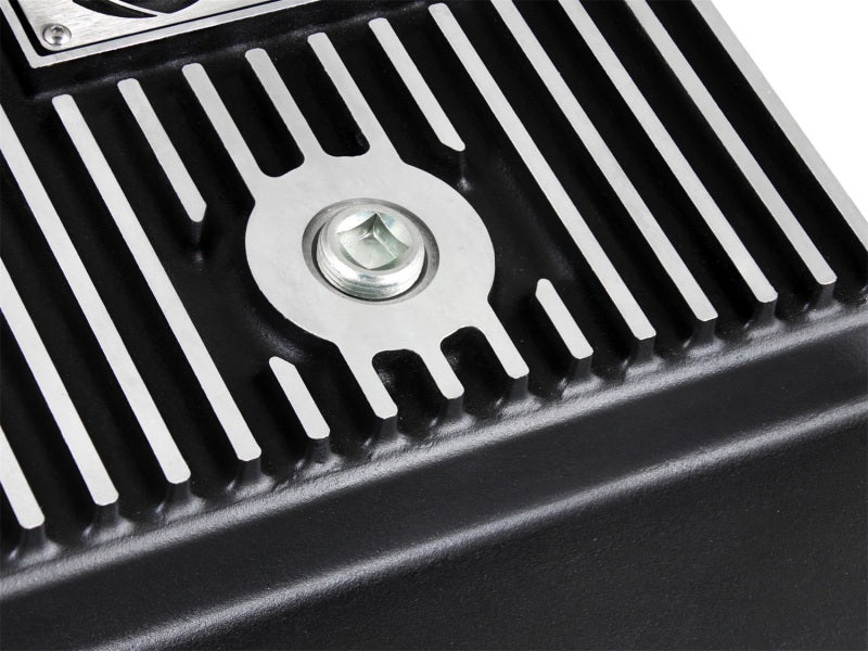 aFe Transmission Pan (Black w/ Machined Fins) GM Trucks 99-16 (4L60-E/4L60E/4L65E/4L70E/4L75E) Diff Covers aFe