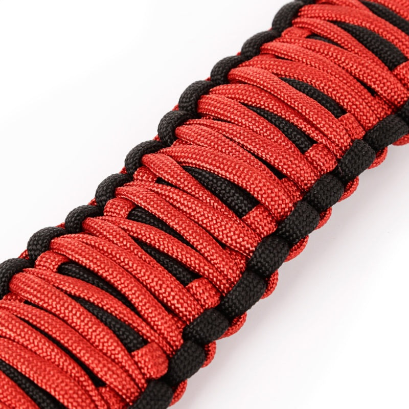 Rugged Ridge Paracord A-Pillar Grab Handle Red 07-18 Jeep Wrangler JK Dash & Interior Trim Rugged Ridge