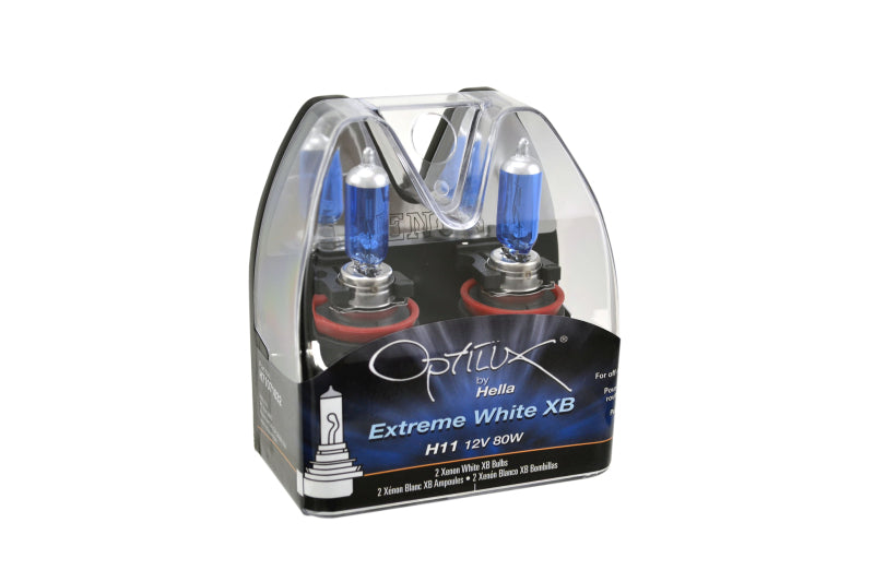 Hella Optilux XB Extreme Type H11 12V 80W Blue Bulbs - Pair Bulbs Hella