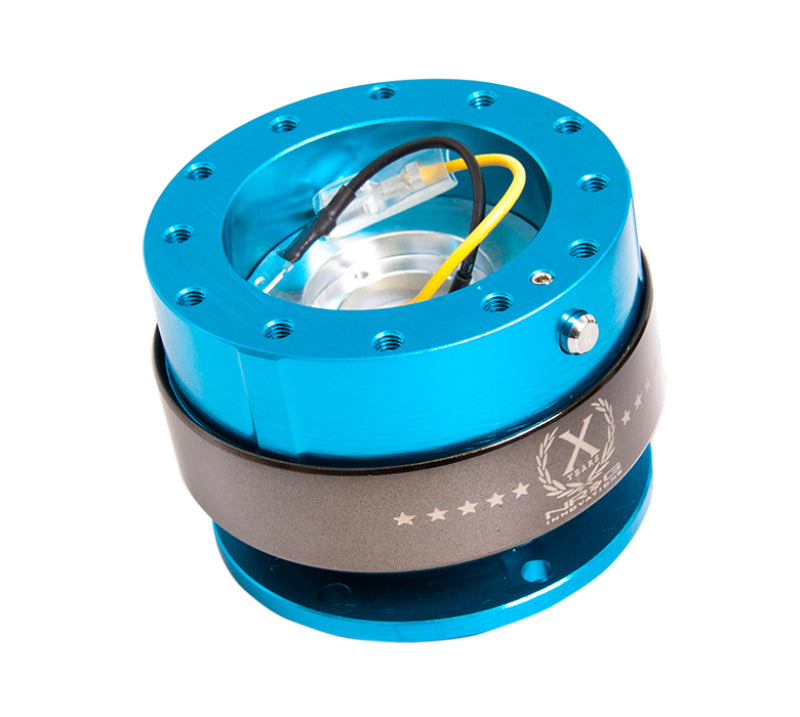 NRG Quick Release Gen 2.0 - New Blue Body / Titanium Chrome Ring Quick Release Adapters NRG