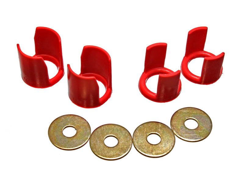 Energy Suspension 89-94 Nissan 240SX (S13) Red Rear Subframe Insert Set - a supplement to the subfra Bushing Kits Energy Suspension