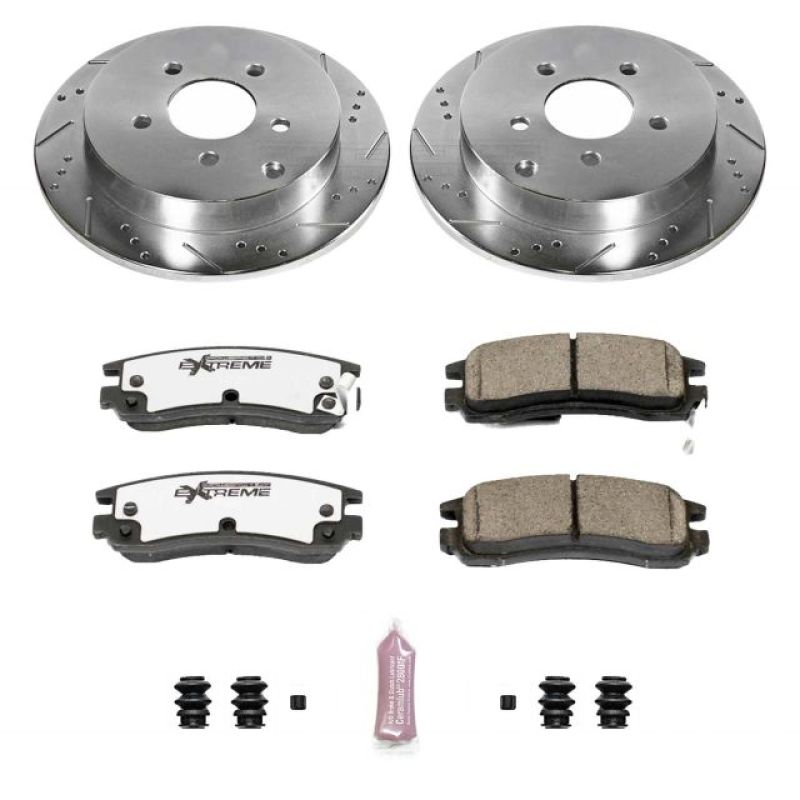 Power Stop 02-07 Buick Rendezvous Rear Z26 Street Warrior Brake Kit Brake Kits - Performance D&S PowerStop
