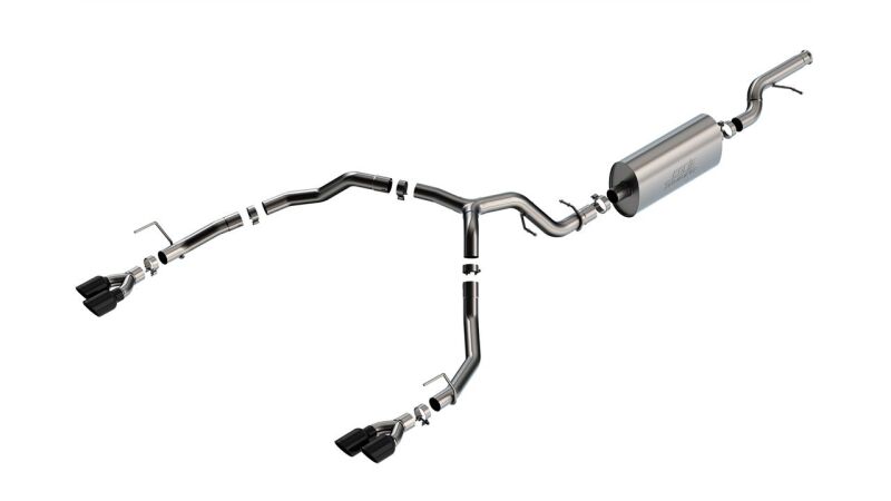 Borla 21-22 Chevrolet Tahoe 5.3L V8 2/4WD 4DR 3in/2.75in Touring Cat-Back Exhaust -Black Chrome Tips Catback Borla