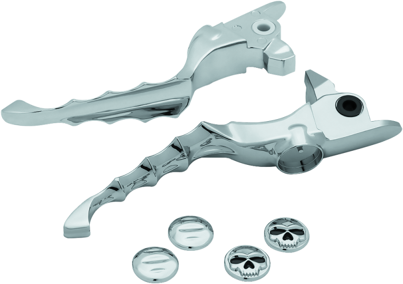Kuryakyn Zombie Lever Set 17-Up Touring Chrome Levers Kuryakyn