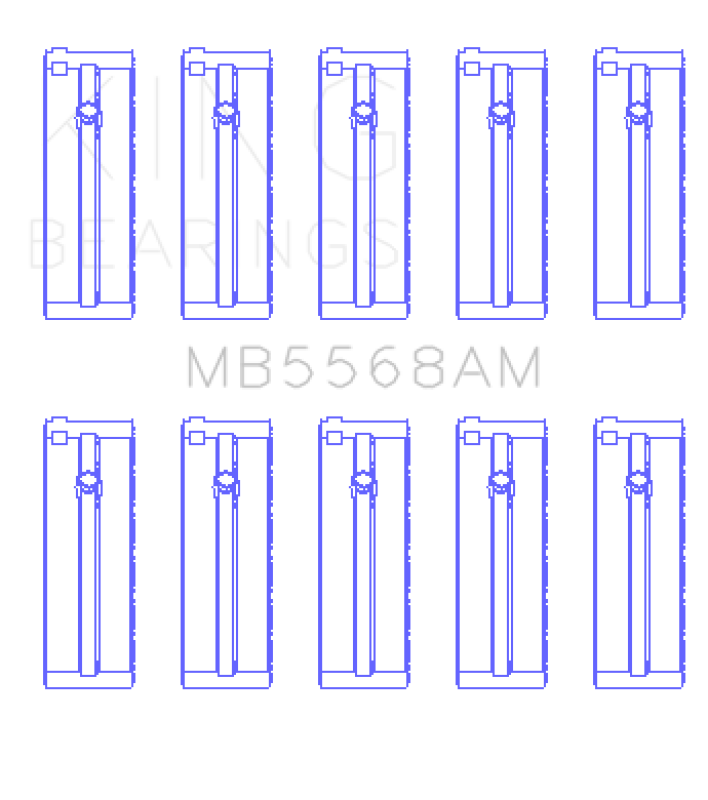 King Engine Bearings Honda D16A/Y/Z H22A4 F23A (Size +0.25mm) Crankshaft Main Bearing Set Bearings King Engine Bearings