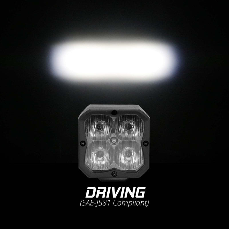 XK Glow XKchrome 20w LED Cube Light w/ RGB Accent Light - Driving Beam Light Accessories and Wiring XKGLOW