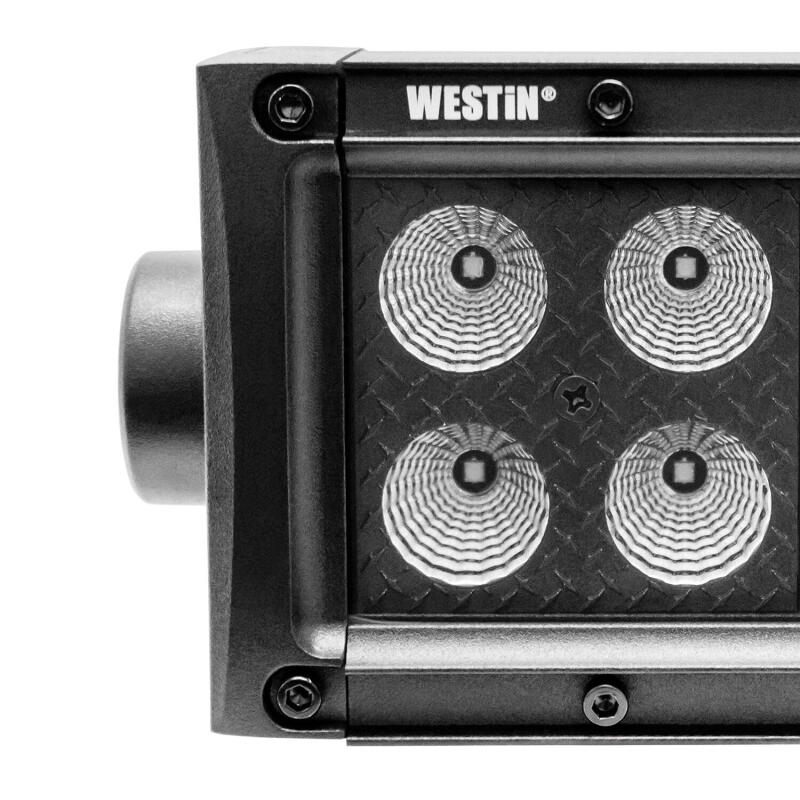 Westin B-FORCE LED Light Bar Double Row 2 inch Flood w/3W Cree - Black Light Bars & Cubes Westin