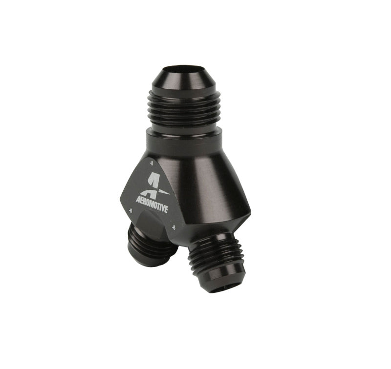 Aeromotive Y-Block - AN-08 - 2x AN-06 Fittings Aeromotive