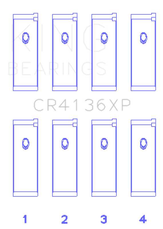 King Engine Bearings Nissan SR20DE/DET RWD (2.0L) (Size .026) Connecting Rod Bearing Set Bearings King Engine Bearings