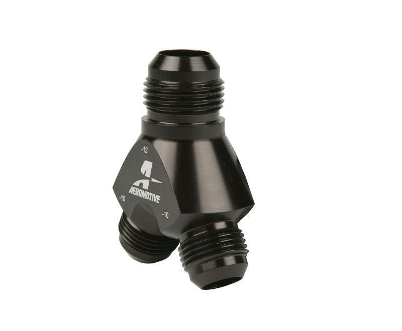 Aeromotive Y-Block - AN-12 - 2x AN-10 Fittings Aeromotive