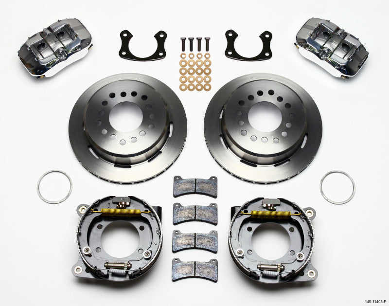 Wilwood Dynapro Low-Profile 11.00in P-Brake Kit - Polish Small Ford 2.50in Offset Big Brake Kits Wilwood