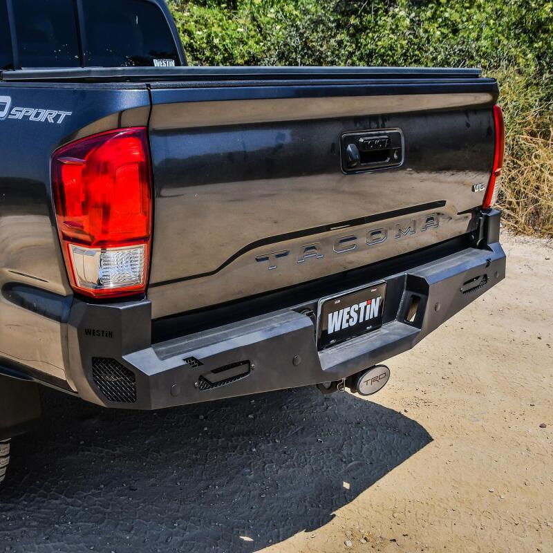 Westin 16-20 Toyota Tacoma Pro-Series Rear Bumper - Textured Black Bumpers - Steel Westin