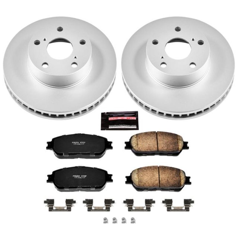 Power Stop 05-15 Toyota Tacoma Front Z17 Evolution Geomet Coated Brake Kit Brake Kits - Performance Blank PowerStop