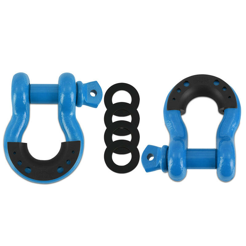 Borne Off-Road Borne D-Ring Shackle Set Blue Tow Hooks Borne Off-Road