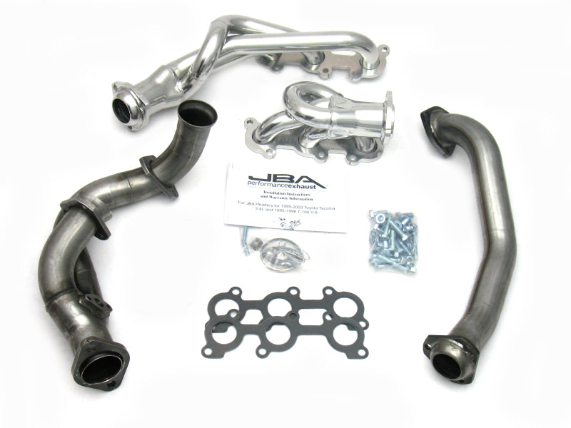 JBA 95-00 Toyota 3.4L V6 w/o EGR 1-1/2in Primary Silver Ctd Cat4Ward Header Headers & Manifolds JBA