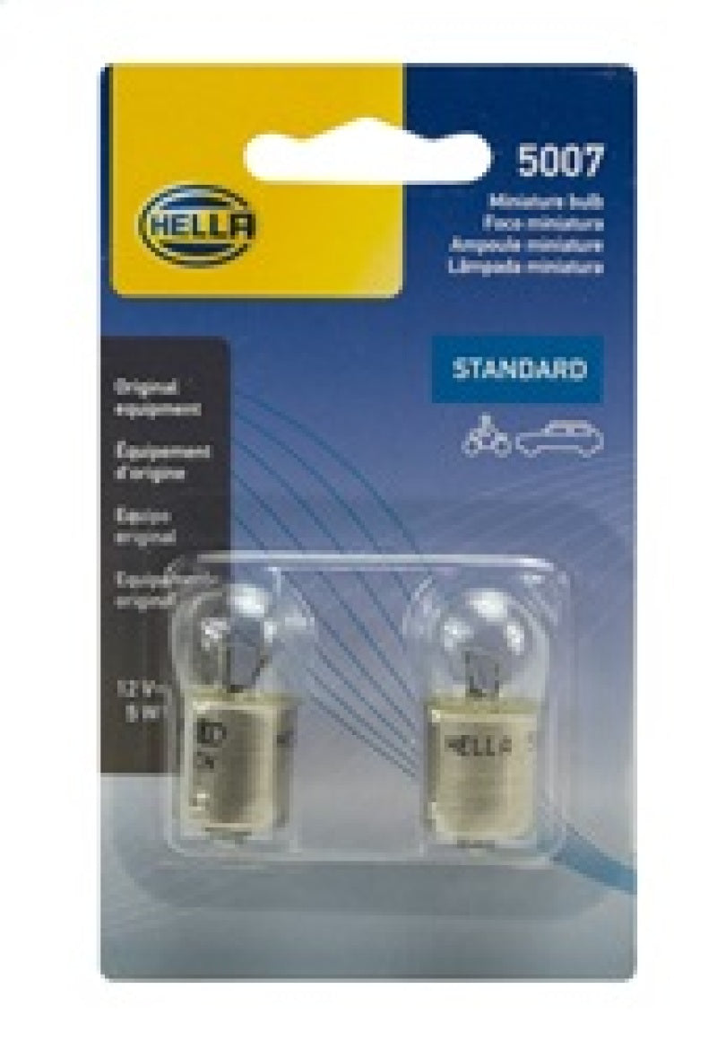 Hella Bulb 5007 12V 5W Ba15S B6 (2) Bulbs Hella