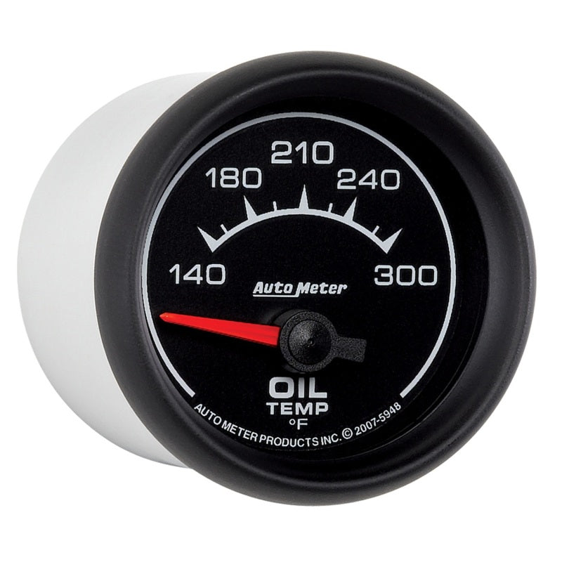AutoMeter Gauge Oil Temp 2-1/16in. 140-300 Deg. F Electric Es Gauges AutoMeter