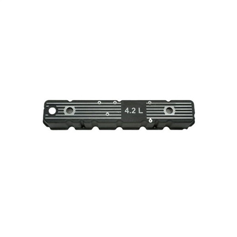 Omix Blk Alum Valve Cover 4.2L Logo 80-91 Jeep Models Valve Covers OMIX