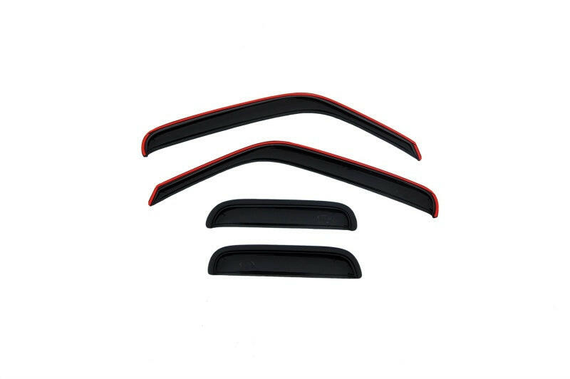 AVS 99-11 Ford Ranger (Fixed Window) Ventvisor Outside Mount Window Deflectors 4pc - Smoke Wind Deflectors AVS