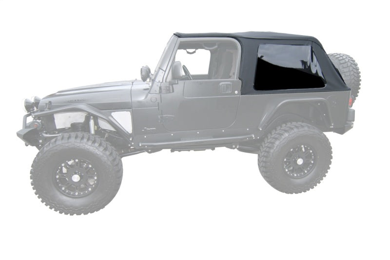 Rampage 2004-2006 Jeep Wrangler(TJ) LJ Unlimited Frameless Soft Top Kit - Black Diamond Soft Tops Rampage
