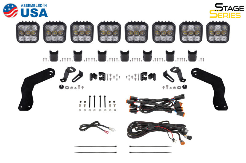 Diode Dynamics 17-24 Can-Am Maverick X3 SS5 Pro CrossLink Roof Lightbar Kit - White Combo Light Bars & Cubes Diode Dynamics