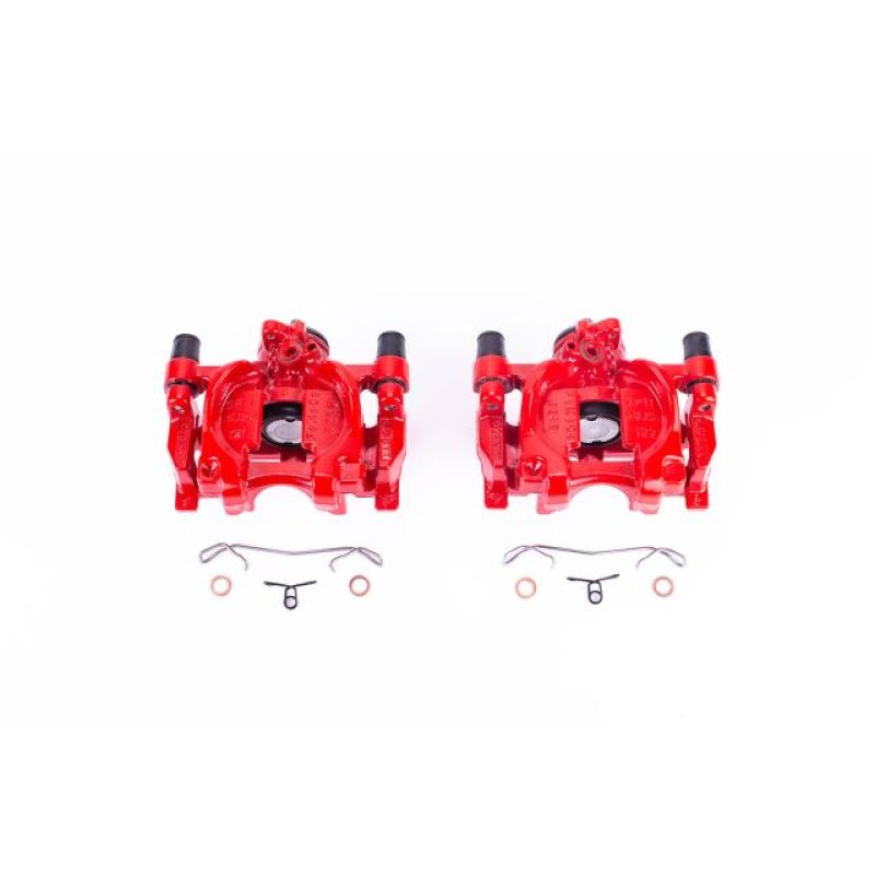 Power Stop 15-18 Ford Edge Rear Red Calipers w/Brackets - Pair Brake Calipers - Perf PowerStop