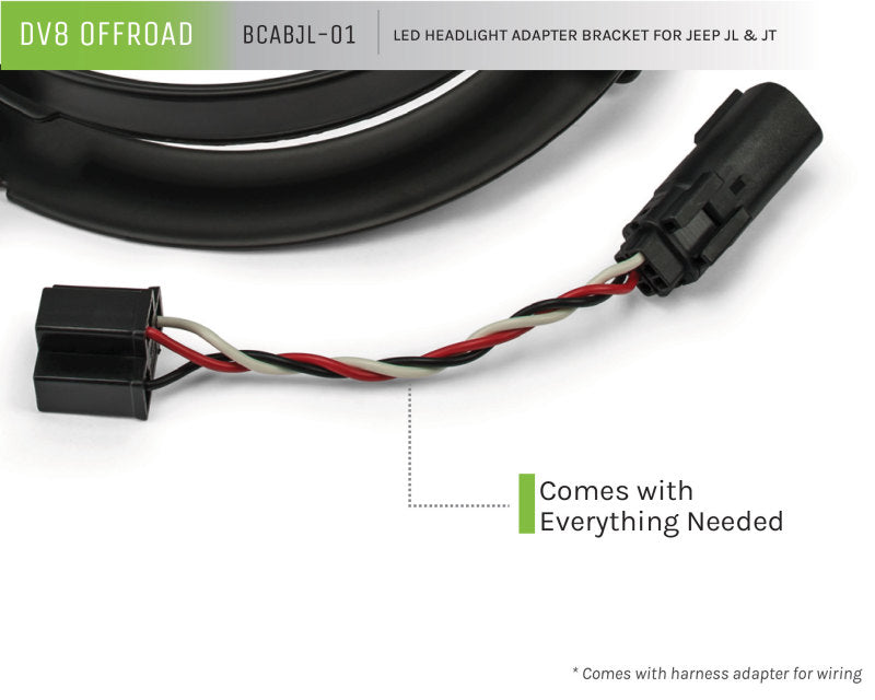 DV8 Offroad 18+ Jeep JL/Gladiator TJ / 7in Headlights Adapter Kit Headlights DV8 Offroad