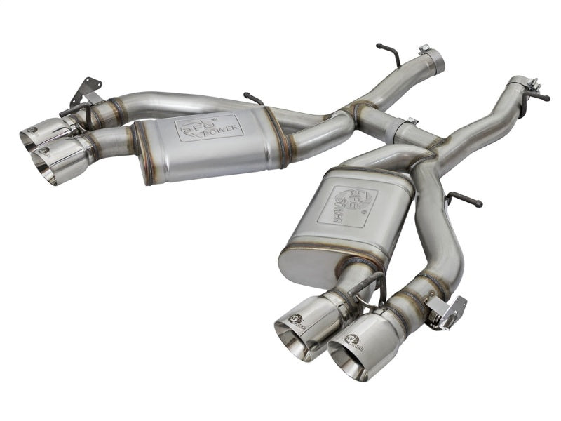 aFe MACHForce XP 3in 304 SS Axle-Back Dual Exhaust (NPP) w/ Polished Tips 16-17 Camaro SS V8-6.2L Axle Back aFe