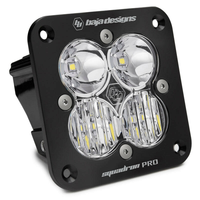 Baja Designs Squadron Pro Driving/Combo Pattern Flush Mount Black LED Light Pod - Clear Light Bars & Cubes Baja Designs