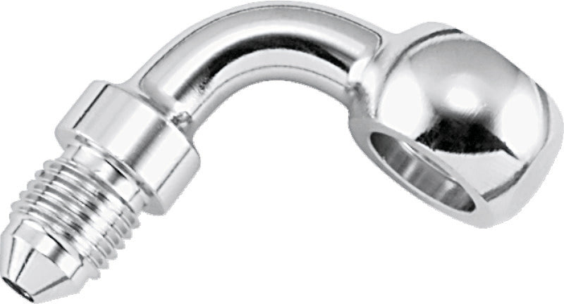 Twin Power Stainless Brake Fitting 3/8 Inch X AN3 90 Degree Banjo Adaptor Fittings TwinPower