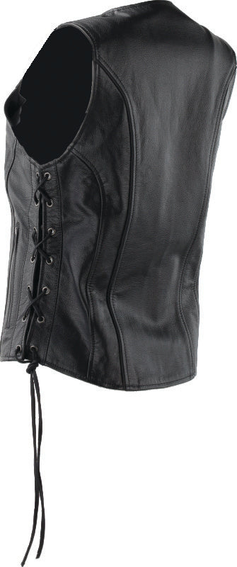Kuryakyn Leather By River Road Sapphire Leather Vest Black Womens - Small Vests Kuryakyn