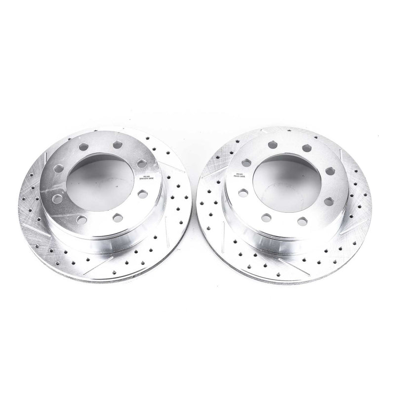 Power Stop 02-06 Chevrolet Avalanche 2500 Rear Evolution Drilled & Slotted Rotors - Pair Brake Rotors - Slot & Drilled PowerStop