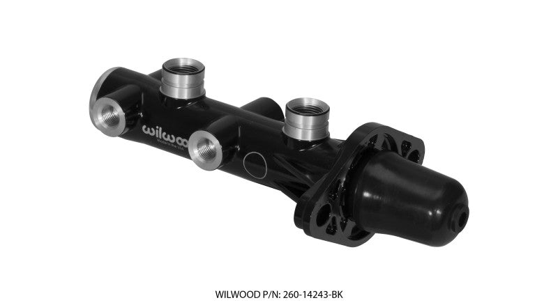 Wilwood Tandem Remote Master Cylinder - 1in Bore Black Brake Master Cylinder Wilwood