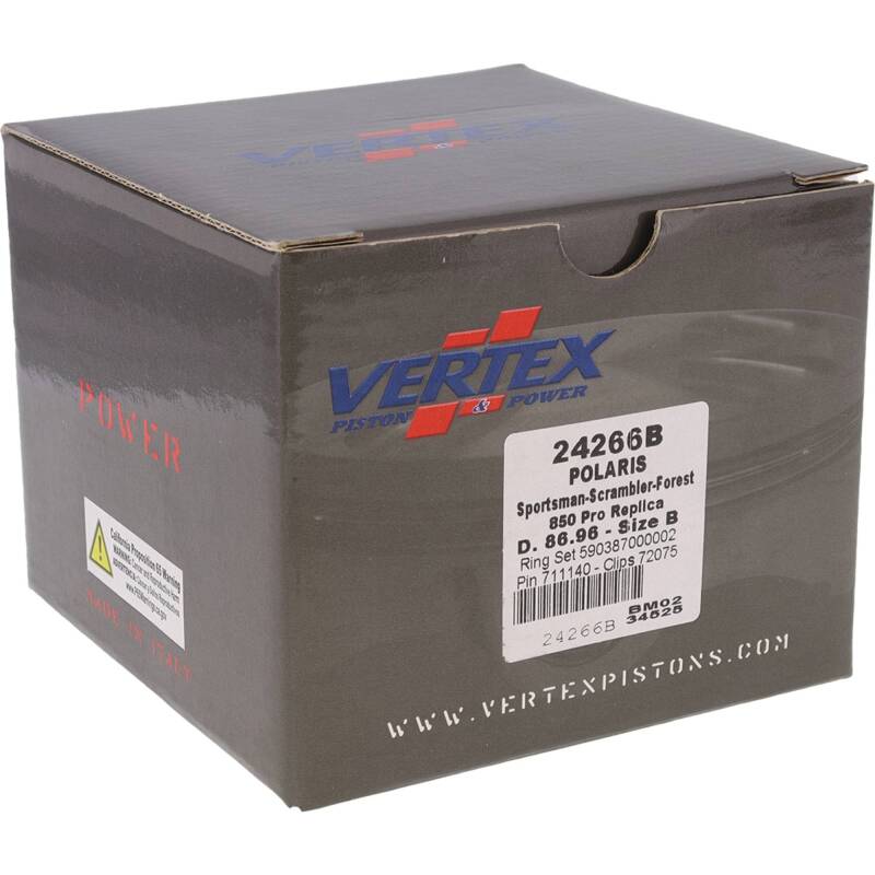 Vertex Piston 13-22 Polaris Scrambler 850 850cc Forged Replica Piston Kit Piston Sets - Powersports Vertex Pistons