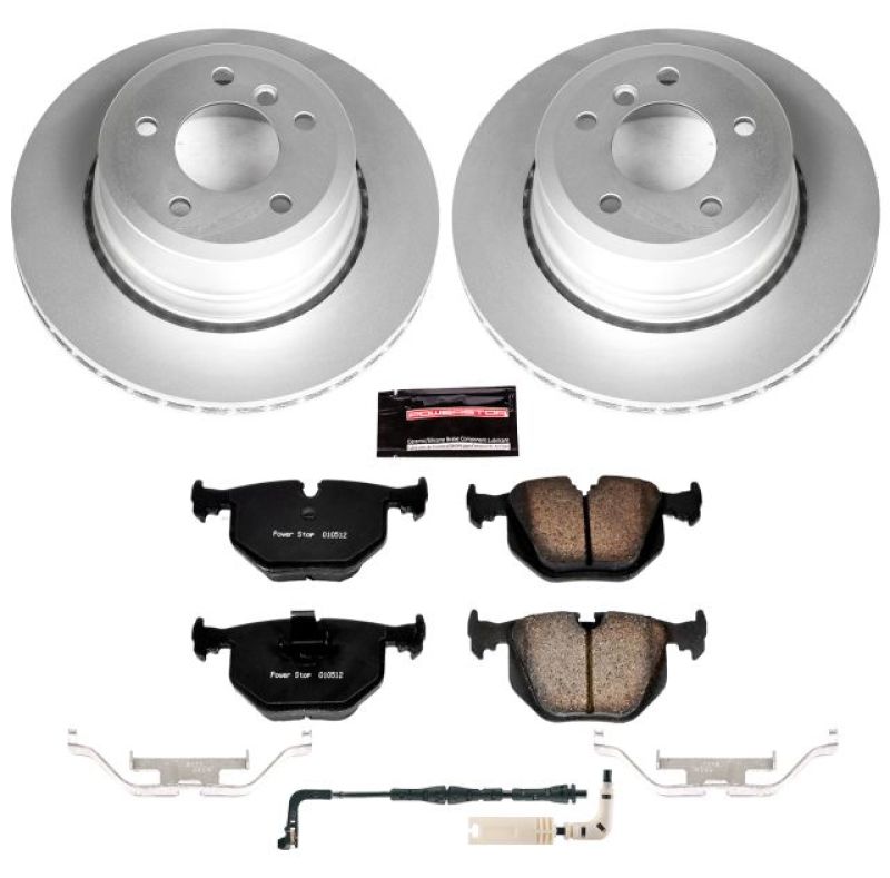 Power Stop 06-07 BMW 525xi Rear Z23 Evolution Sport Coated Brake Kit Brake Kits - Performance D&S PowerStop