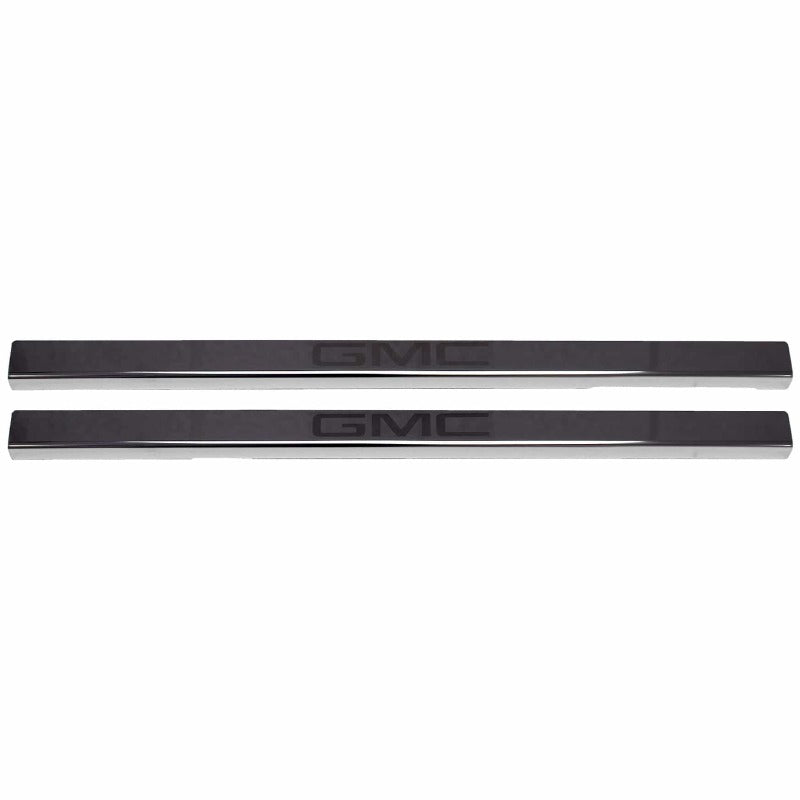 Putco 2020 GMC Sierra LD/HD Dbl/Regular Cab w/ GMC Etching (2pcs) Black Platinum Door Sills Door Panels Putco