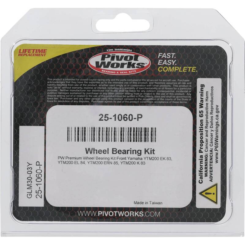 Pivot Works Yamaha Wheel Bearing Kit Premium Bearings Control Arms Pivot Works
