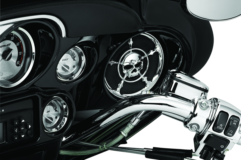 Kuryakyn Zombie Speaker Grills Chrome Exterior Trim Kuryakyn