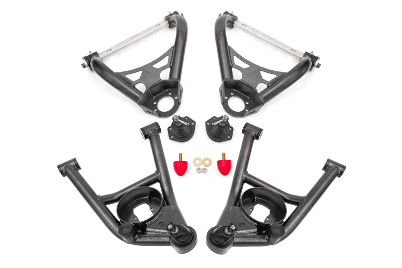 BMR 64-72 GM A-Body Non-Adjustable A-arm Kit - Black Hammertone Control Arms BMR Suspension